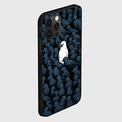 Чехол для iPhone 12 Pro Max White crow, цвет: 3D-черный — фото 2