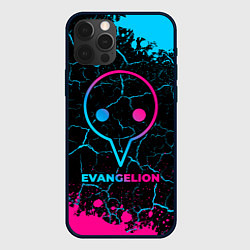 Чехол для iPhone 12 Pro Max Evangelion - neon gradient, цвет: 3D-черный