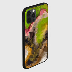 Чехол для iPhone 12 Pro Max Green brown pattern, цвет: 3D-черный — фото 2