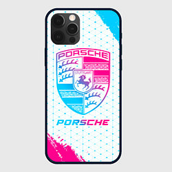 Чехол iPhone 12 Pro Max Porsche neon gradient style