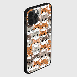 Чехол для iPhone 12 Pro Max Паттерн милые котики, цвет: 3D-черный — фото 2