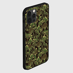 Чехол для iPhone 12 Pro Max Магические грибы - камуфляж, цвет: 3D-черный — фото 2