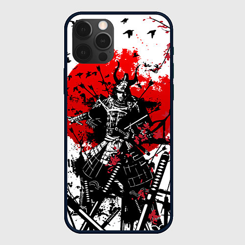 Чехол iPhone 12 Pro Max Bushido warrior / 3D-Черный – фото 1