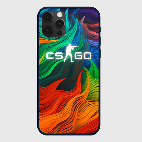 Чехол iPhone 12 Pro Max Cs Go Logo Color / 3D-Черный – фото 1