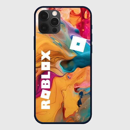 Чехол iPhone 12 Pro Max Roblox Logo Color / 3D-Черный – фото 1