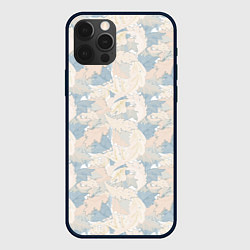 Чехол для iPhone 12 Pro Max Паттерн листьев, цвет: 3D-черный