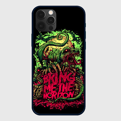 Чехол iPhone 12 Pro Max Bring me the horizon dinosaurs / 3D-Черный – фото 1