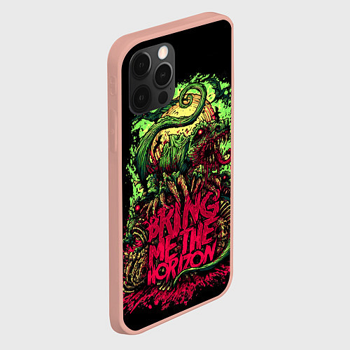 Чехол iPhone 12 Pro Max Bring me the horizon dinosaurs / 3D-Светло-розовый – фото 2