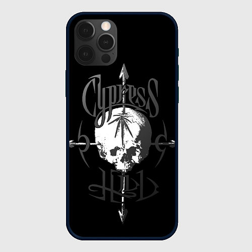 Чехол iPhone 12 Pro Max Cypress hill - arrows skull / 3D-Черный – фото 1