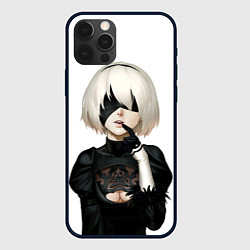 Чехол iPhone 12 Pro Max Nier: Automata - 2B Кибергражданка