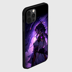 Чехол для iPhone 12 Pro Max Мрачный геншин импакт - Raiden, цвет: 3D-черный — фото 2