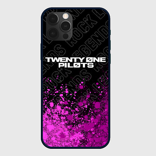 Чехол iPhone 12 Pro Max Twenty One Pilots rock legends: символ сверху / 3D-Черный – фото 1