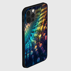 Чехол для iPhone 12 Pro Max Радужные блики нейроарт, цвет: 3D-черный — фото 2