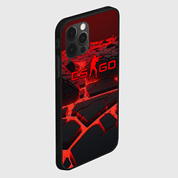 Чехол для iPhone 12 Pro Max CS GO red neon texture, цвет: 3D-черный — фото 2