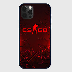 Чехол iPhone 12 Pro Max CSGO logo dark red