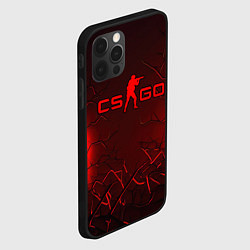 Чехол для iPhone 12 Pro Max CSGO logo dark red, цвет: 3D-черный — фото 2
