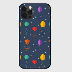 Чехол для iPhone 12 Pro Max Праздничные шарики, цвет: 3D-черный