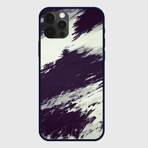 Чехол iPhone 12 Pro Max Размазанные мазки / 3D-Черный – фото 1
