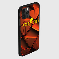Чехол для iPhone 12 Pro Max CSGO orange logo, цвет: 3D-черный — фото 2