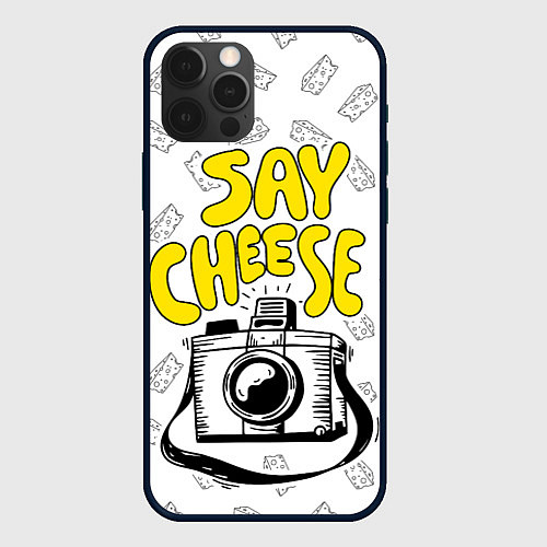 Чехол iPhone 12 Pro Max Say cheese / 3D-Черный – фото 1