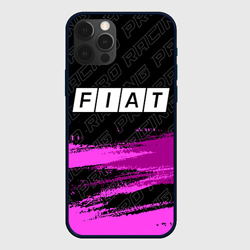 Чехол iPhone 12 Pro Max Fiat pro racing: символ сверху / 3D-Черный – фото 1