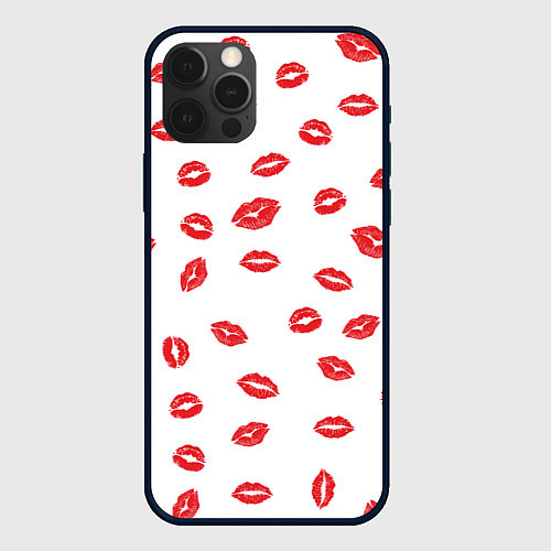 Чехол iPhone 12 Pro Max Kiss / 3D-Черный – фото 1