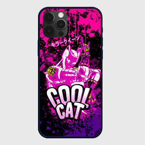 Чехол iPhone 12 Pro Max Jo Jo - Королева убийца cool cat / 3D-Черный – фото 1