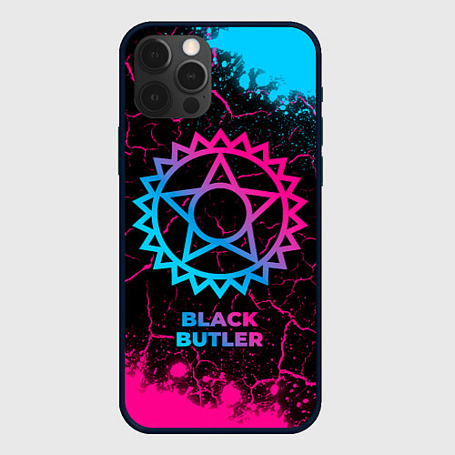 Чехол iPhone 12 Pro Max Black Butler - neon gradient / 3D-Черный – фото 1