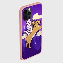 Чехол для iPhone 12 Pro Max Лунный кролик с крыльями, цвет: 3D-светло-розовый — фото 2