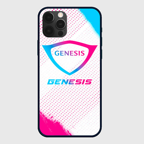 Чехол iPhone 12 Pro Max Genesis neon gradient style / 3D-Черный – фото 1