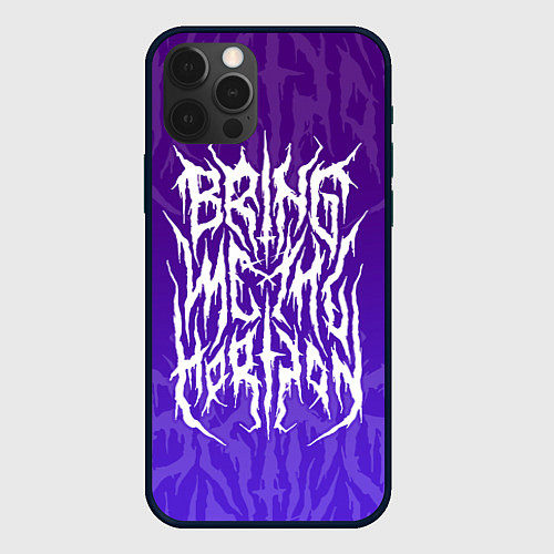 Чехол iPhone 12 Pro Max Bring Me The Horizon Lettering / 3D-Черный – фото 1