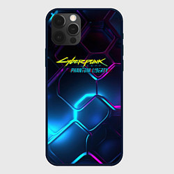 Чехол для iPhone 12 Pro Max Neon cyberpunk logo, цвет: 3D-черный