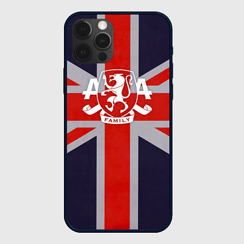 Чехол iPhone 12 Pro Max Asking Alexandria британский флаг / 3D-Черный – фото 1