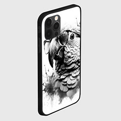 Чехол для iPhone 12 Pro Max Попугай ара в старинных очках, цвет: 3D-черный — фото 2