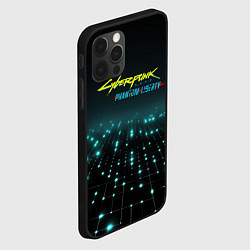 Чехол для iPhone 12 Pro Max Cyberpunk logo neon, цвет: 3D-черный — фото 2