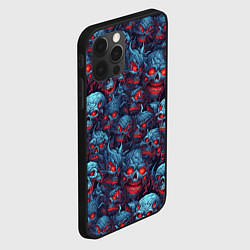 Чехол для iPhone 12 Pro Max Monster skulls pattern, цвет: 3D-черный — фото 2