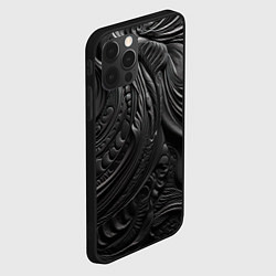 Чехол для iPhone 12 Pro Max Черная объемная текстура, цвет: 3D-черный — фото 2