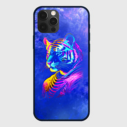 Чехол для iPhone 12 Pro Max Neon tiger - neural network, цвет: 3D-черный