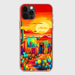 Чехол iPhone 12 Pro Max Мексиканский янтарный закат в пустыне