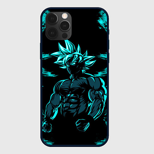 Чехол iPhone 12 Pro Max Goku - Dragon ball / 3D-Черный – фото 1