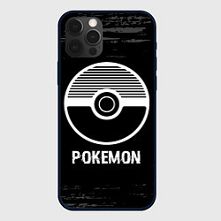 Чехол для iPhone 12 Pro Max Pokemon glitch на темном фоне, цвет: 3D-черный