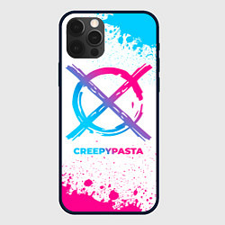 Чехол iPhone 12 Pro Max CreepyPasta neon gradient style