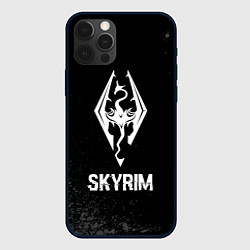 Чехол iPhone 12 Pro Max Skyrim glitch на темном фоне