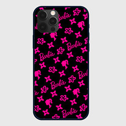 Чехол для iPhone 12 Pro Max Барби паттерн черно-розовый, цвет: 3D-черный