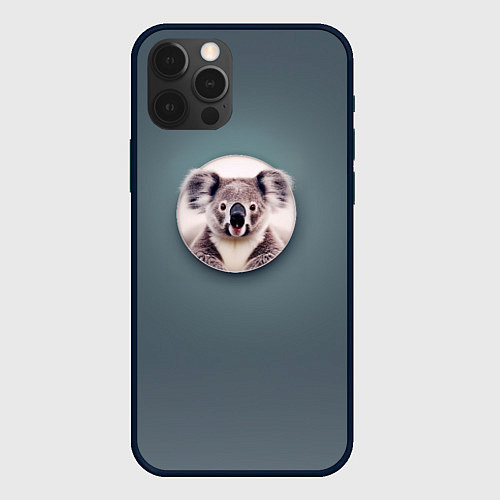 Чехол iPhone 12 Pro Max Забавная коала / 3D-Черный – фото 1