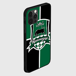 Чехол для iPhone 12 Pro Max ФК Краснодар - эмблема, цвет: 3D-черный — фото 2
