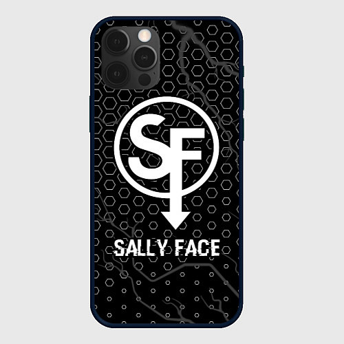 Чехол iPhone 12 Pro Max Sally Face glitch на темном фоне / 3D-Черный – фото 1