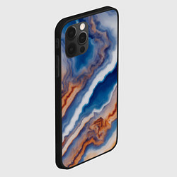 Чехол для iPhone 12 Pro Max Волнистая разноцветная яшма, цвет: 3D-черный — фото 2