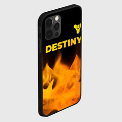 Чехол для iPhone 12 Pro Max Destiny - gold gradient: символ сверху, цвет: 3D-черный — фото 2