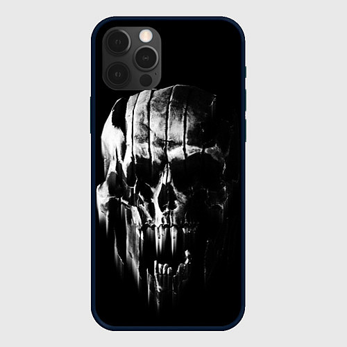 Чехол iPhone 12 Pro Max Brutal skull / 3D-Черный – фото 1